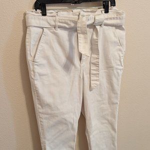 Express Bright White Super High Rise Skinny Cropped Legging with Tie Waist - 14